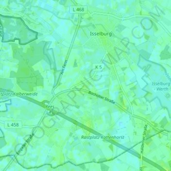 Mappa topografica Bruchschläge, altitudine, rilievo