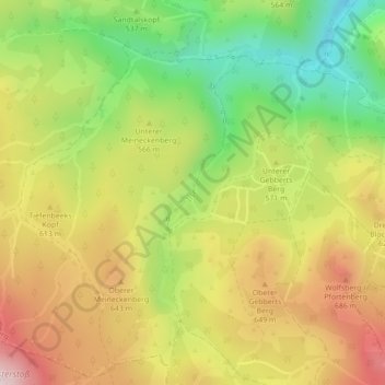 Mappa topografica Ilsefälle, altitudine, rilievo