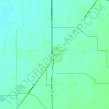 Mappa topografica Congupna, altitudine, rilievo