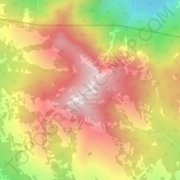 Mappa topografica Sepulcher Mountain, altitudine, rilievo