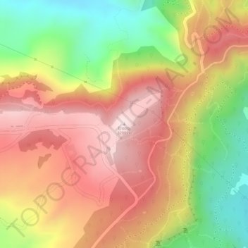 Mappa topografica Entoto, altitudine, rilievo