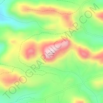 Mappa topografica Pico das Torres, altitudine, rilievo