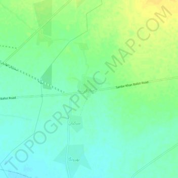 Mappa topografica Santal, altitudine, rilievo