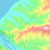 Mappa topografica Köşklü, altitudine, rilievo