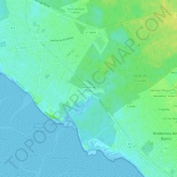 Mappa topografica Hameau de Paco, altitudine, rilievo