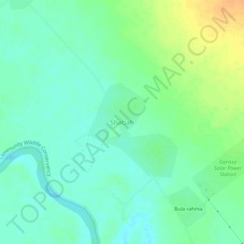 Mappa topografica Shabah, altitudine, rilievo