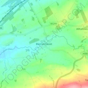 Mappa topografica Blennerhasset, altitudine, rilievo
