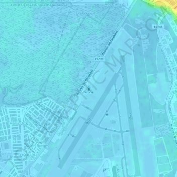 Mappa topografica Vitoria, altitudine, rilievo