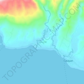 Mappa topografica Centro II, altitudine, rilievo