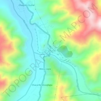 Mappa topografica El Chaco, altitudine, rilievo