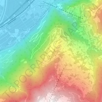 Mappa topografica Villy, altitudine, rilievo