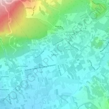 Mappa topografica Lafrique, altitudine, rilievo