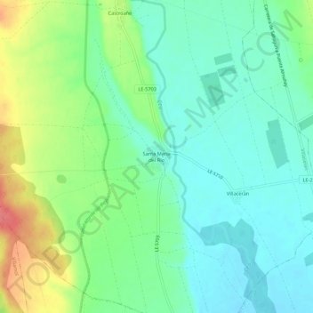 Mappa topografica Santa María del Río, altitudine, rilievo