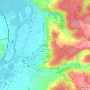 Mappa topografica Les Hautes Fourches, altitudine, rilievo