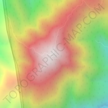 Mappa topografica Mount Kalawitan, altitudine, rilievo