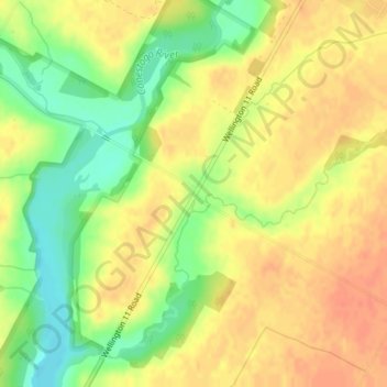 Mappa topografica Stirton, altitudine, rilievo