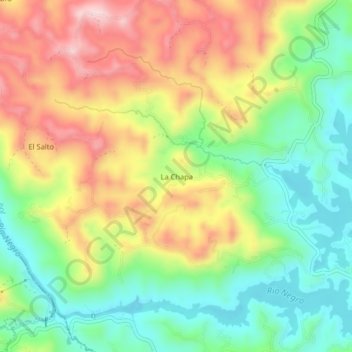 Mappa topografica La Chapa, altitudine, rilievo