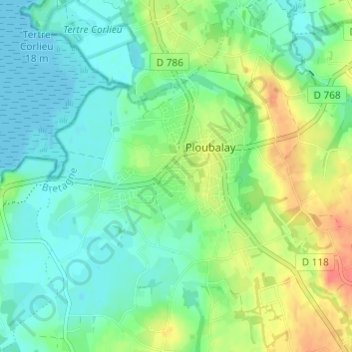 Mappa topografica La Prée Neuve, altitudine, rilievo