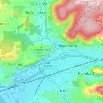Mappa topografica Petzmannsberg, altitudine, rilievo