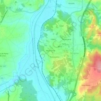 Mappa topografica Mato D'Eira, altitudine, rilievo