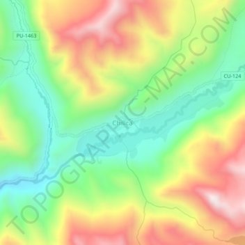Mappa topografica Chillca, altitudine, rilievo