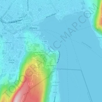 Mappa topografica La Puya, altitudine, rilievo