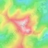 Mappa topografica Mont Fourcat, altitudine, rilievo