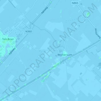 Mappa topografica Bouwerschap, altitudine, rilievo