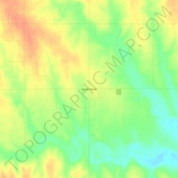 Mappa topografica Saint Peter, altitudine, rilievo