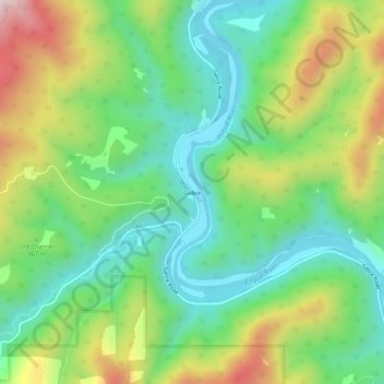 Mappa topografica Galice, altitudine, rilievo