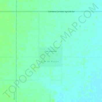 Mappa topografica San Lorenzo, altitudine, rilievo