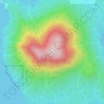 Mappa topografica Lone Cone, altitudine, rilievo