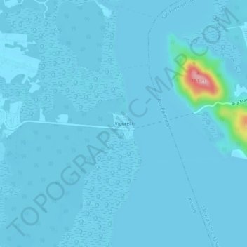 Mappa topografica Vigorelli, altitudine, rilievo