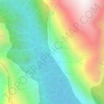 Mappa topografica Coast Mountains, altitudine, rilievo