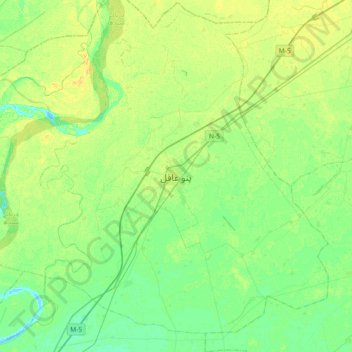 Mappa topografica Pano Aqil, altitudine, rilievo