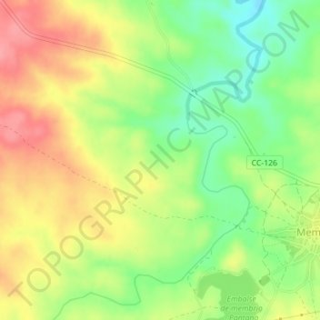 Mappa topografica Escalona, altitudine, rilievo