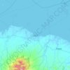 Mappa topografica Cadiz, altitudine, rilievo