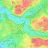 Mappa topografica Staudach, altitudine, rilievo