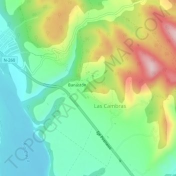 Mappa topografica Cerro Citar, altitudine, rilievo
