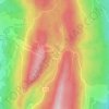 Mappa topografica La Praille, altitudine, rilievo