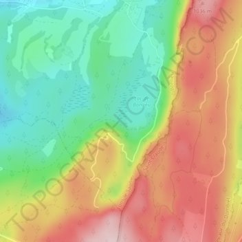 Mappa topografica La Queue du Lac, altitudine, rilievo