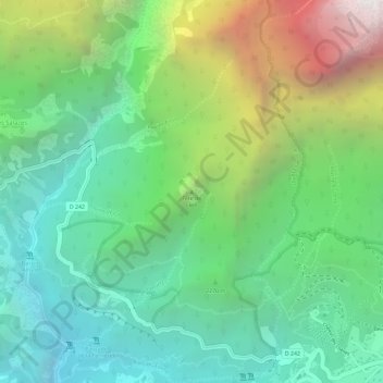 Mappa topografica Tête de Lion, altitudine, rilievo