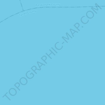 Mappa topografica Albemarle Sound, altitudine, rilievo