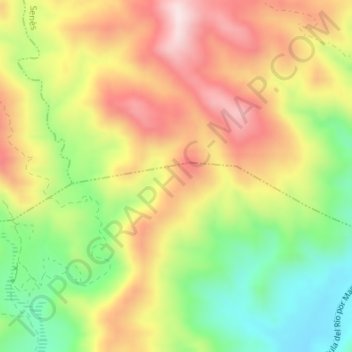 Mappa topografica Los Lobos, altitudine, rilievo