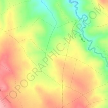 Mappa topografica La Colada, altitudine, rilievo