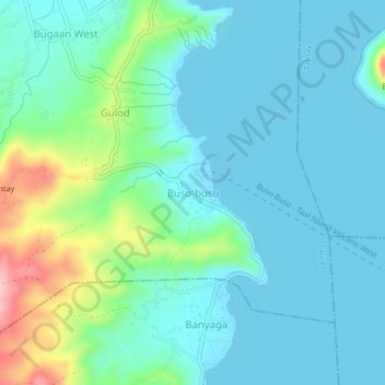 Mappa topografica Buso-buso, altitudine, rilievo