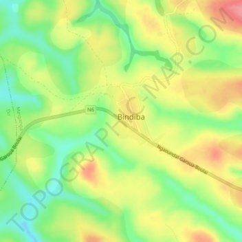 Mappa topografica Kalaldi, altitudine, rilievo