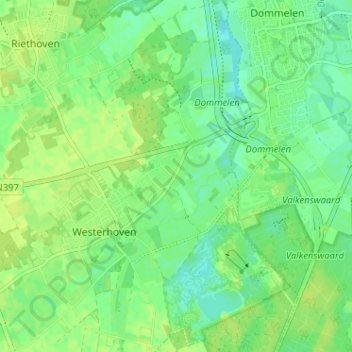 Mappa topografica Loveren, altitudine, rilievo