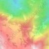 Mappa topografica Les Portes de Morgon, altitudine, rilievo