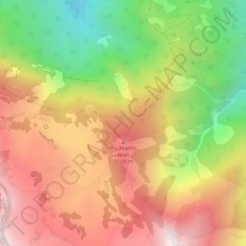 Mappa topografica Les Portes de Morgon, altitudine, rilievo
